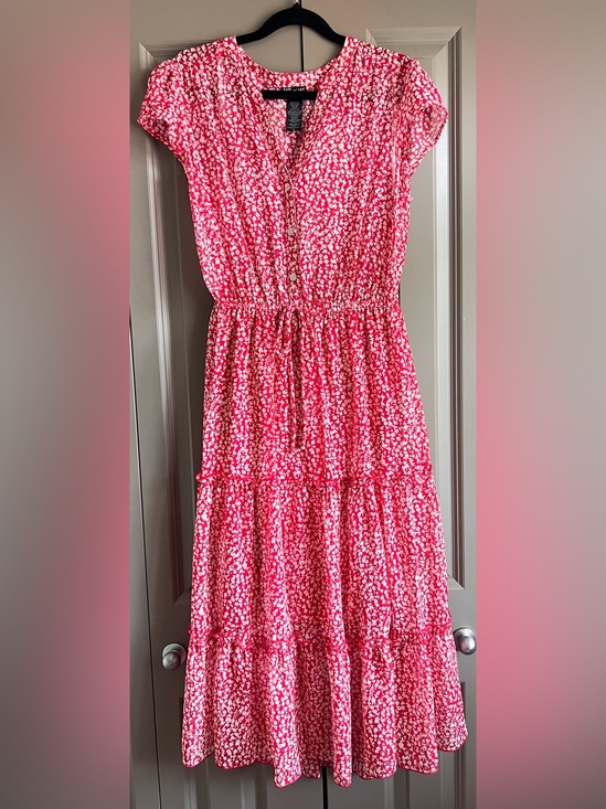 Kate & Lily Dresses & Skirts - 🌸3/$20🌸 Kate and Lily Pink Floral Tiered Midi Dress | Size 8